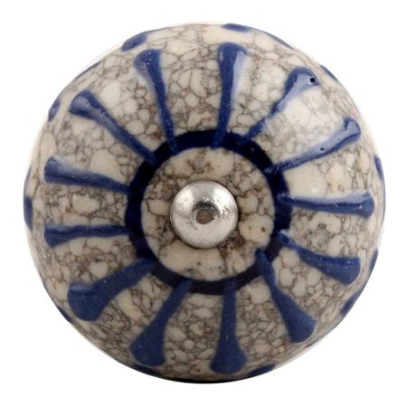 Blue Wheel Crackle Ceramic Wine Stopper